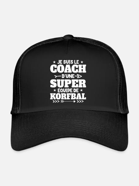 Super Coach Cadeau Pour Coach De Korfbal - Casquette trucker  - noir/noir - Devant