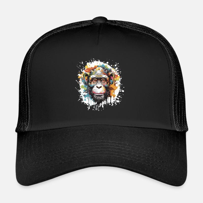 Tête de singe Pop Art Casquette trucker 