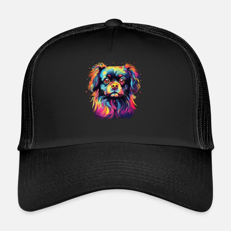 Wasserfarben Farbenfroher Tibet Spaniel Trucker Cap