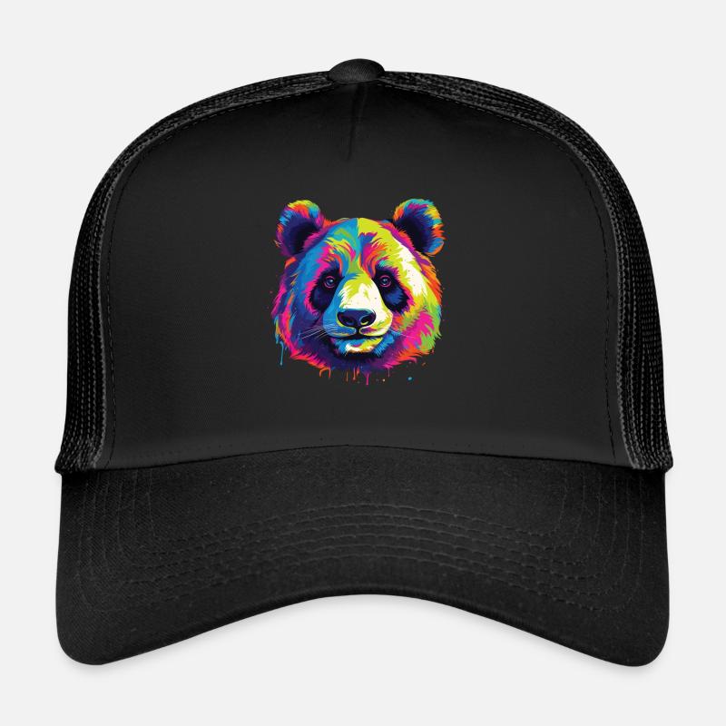 Wasserfarben Farbenfroher Panda bunte Tiere Trucker Cap