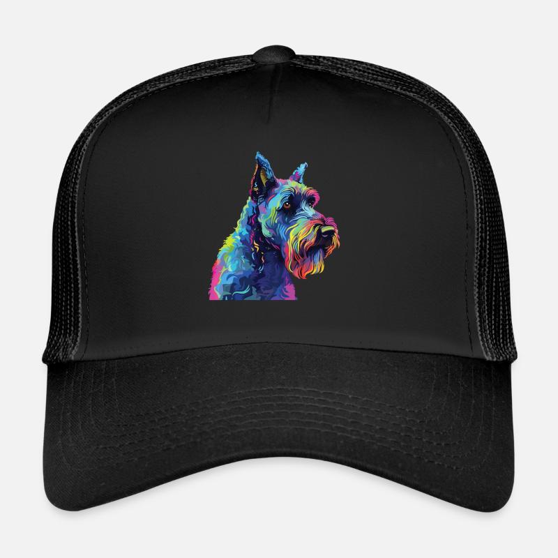 Aquarelle colorée Kerry Blue Terrier Casquette trucker 