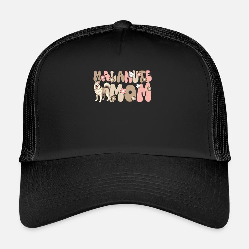 Alaskan Malamute Groovy Malamute Mom Trucker Cap
