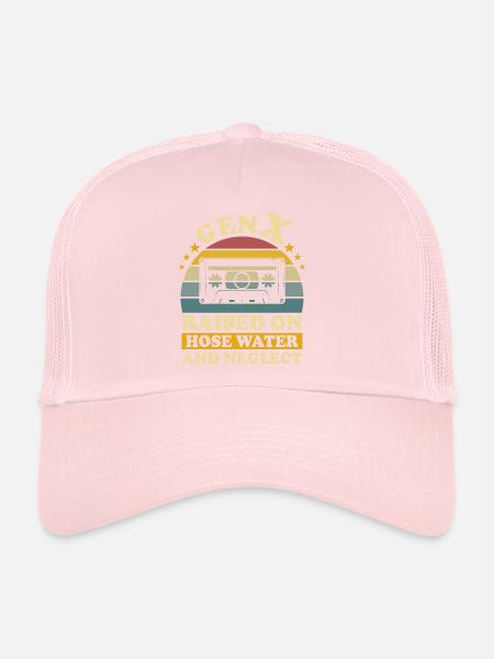 Humour Génération X - Casquette trucker  - rose pâle - Devant