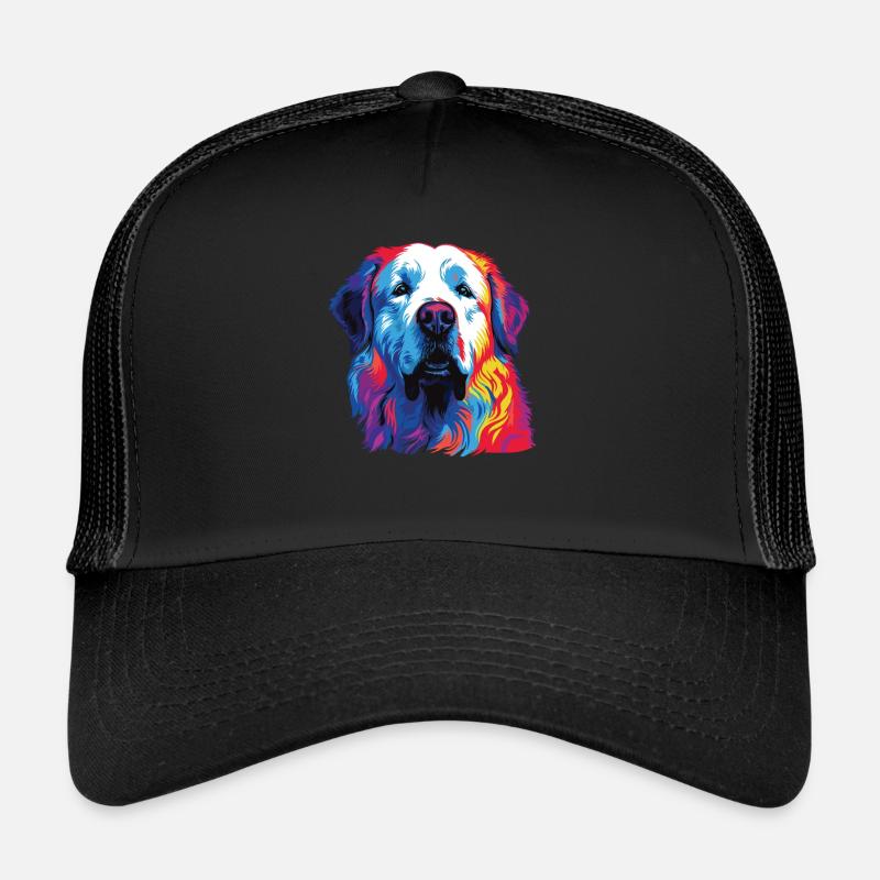 Aquarelle colorée Kuvasz Casquette trucker 