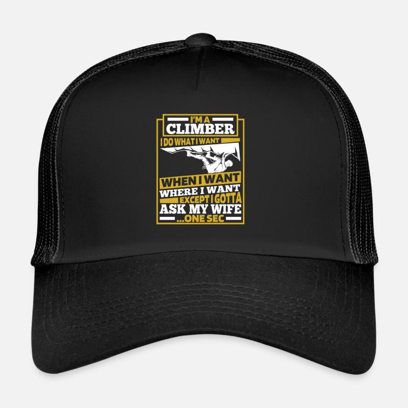 Klettern Kletterer - Trucker Cap - Schwarz/Schwarz