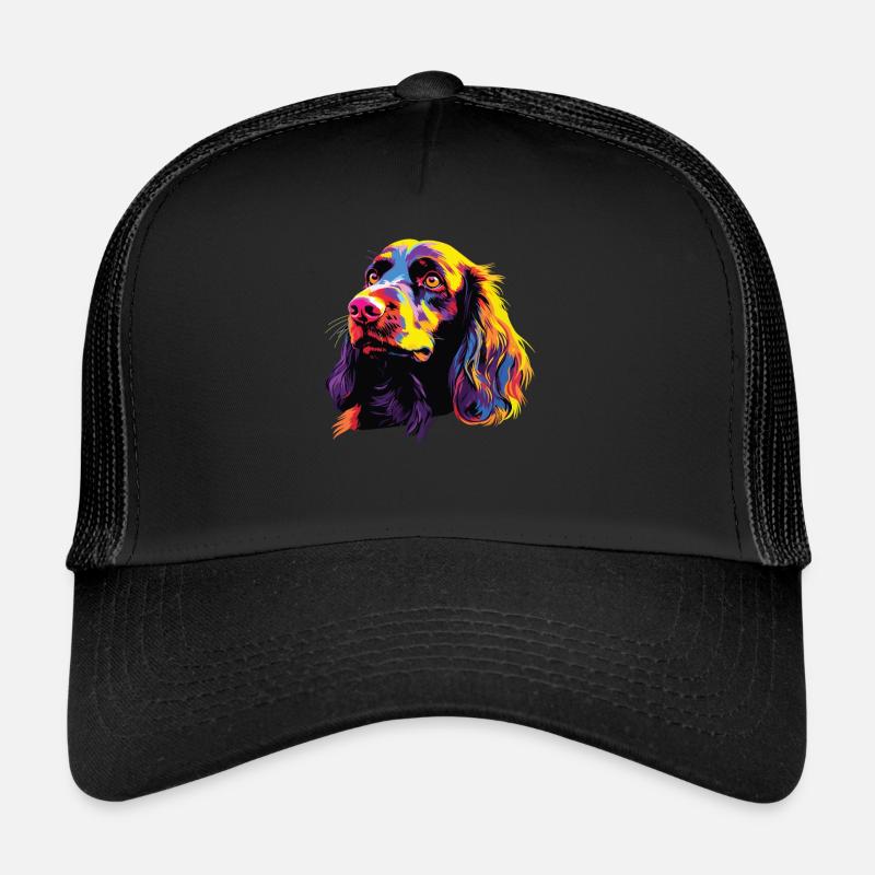 Watercolor Colorful Boykin Spaniel Trucker Cap