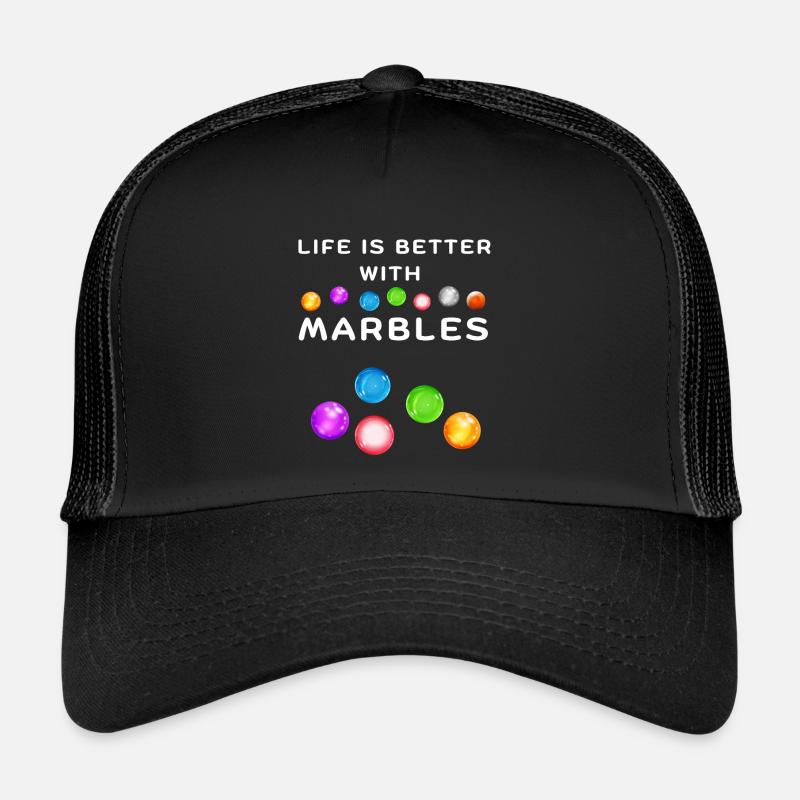 LIFE IS BETTER WITH MARBLES Play Marble Trucker Cap