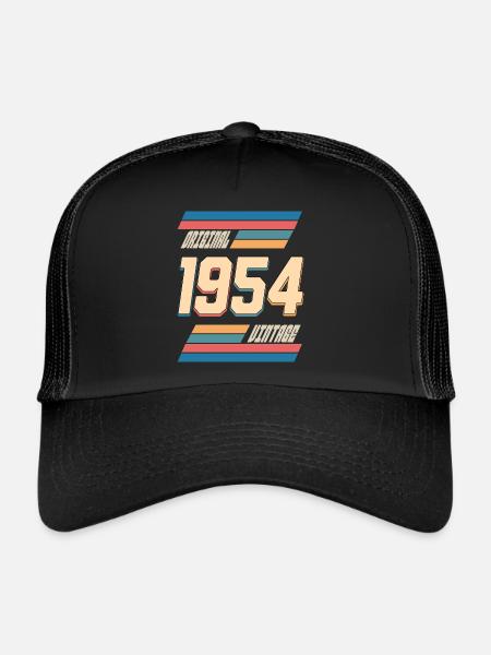 Original 1954 Birthday 70 Years Anniversary - Trucker Cap - black/black - Front