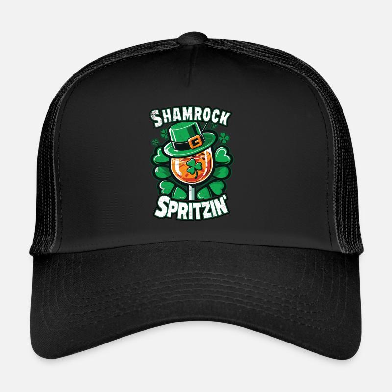 St. Patrick's Day Spritz Aperitif Celebrations Shamrock Trucker Cap