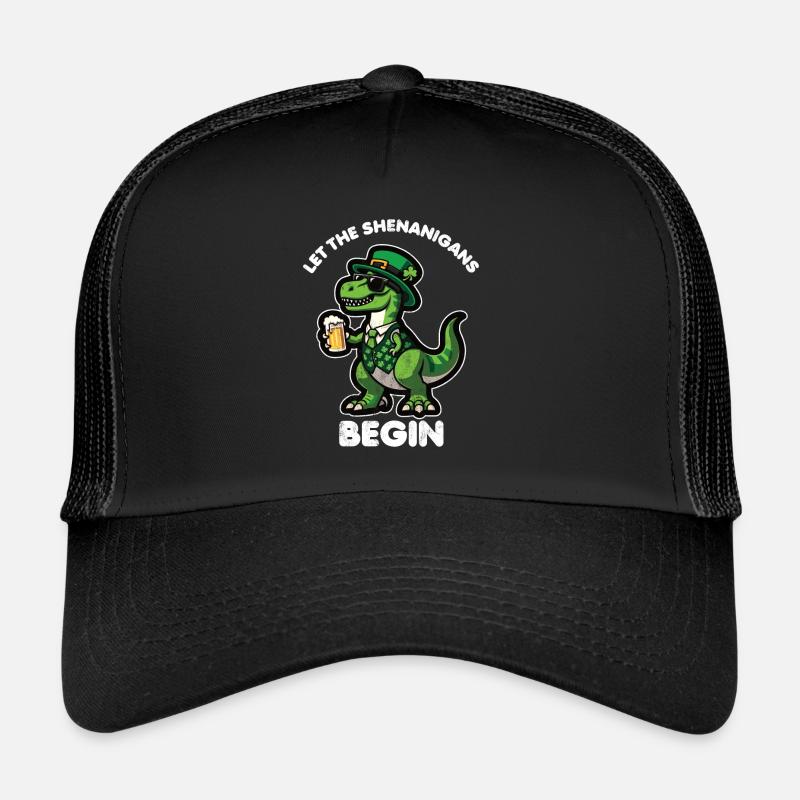 La Saint-Patrick T-Rex dinosaure bière Shenanigan Casquette trucker 