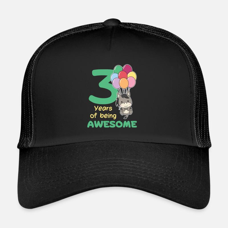 Âne pour les enfants de 3 ans de trois ans Casquette trucker 