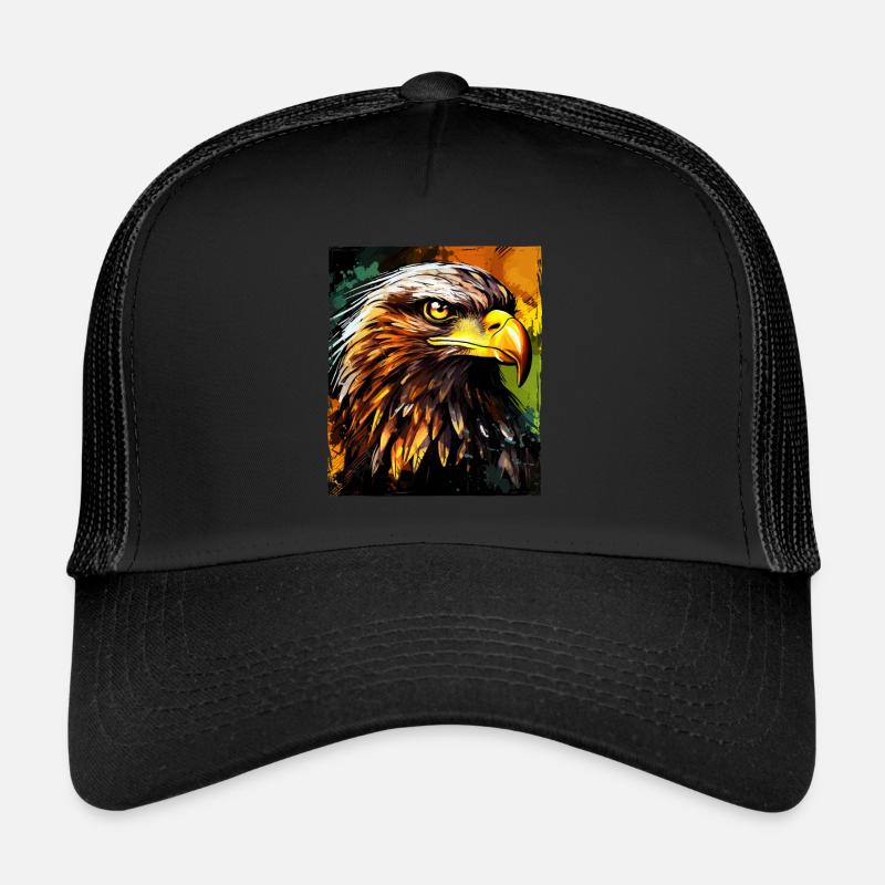Eagle Portrait - Trucker Cap - black/black