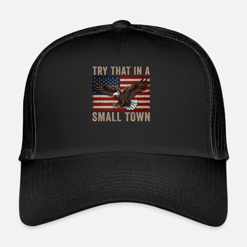 Kleinstadt Amerikanisch Retro Eagle Vintage Trucker Cap