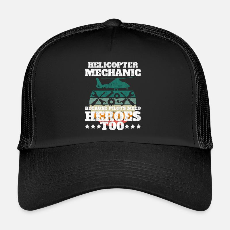Héros mécaniciens d’hélicoptère Pride Casquette trucker 