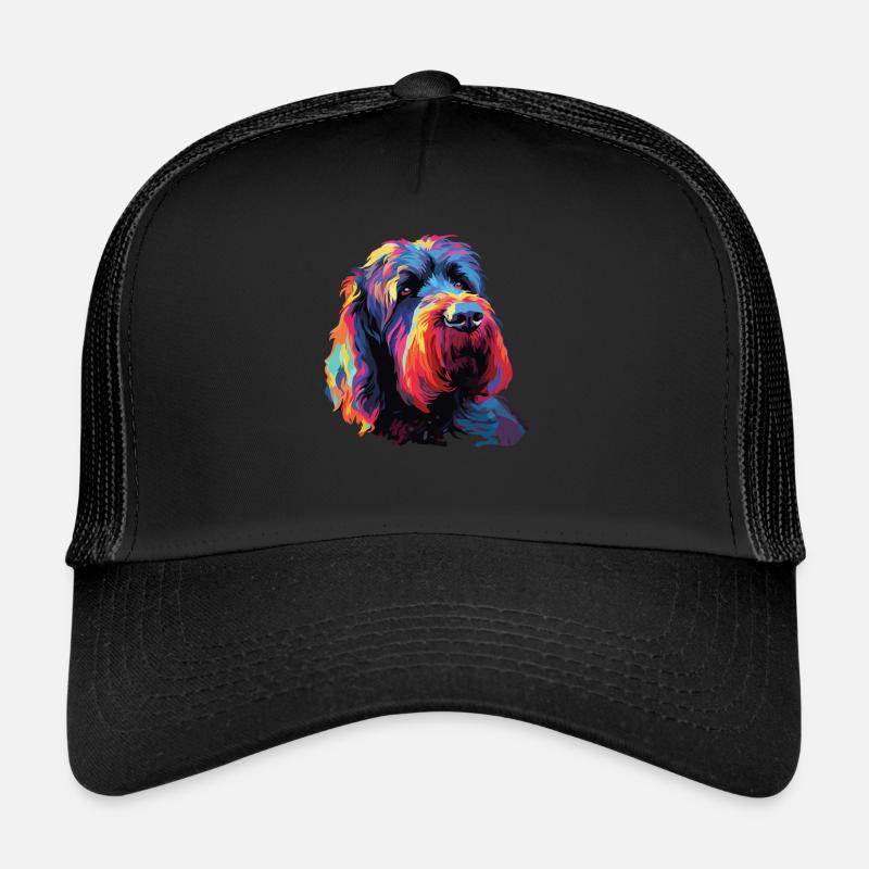 Colorful Russian black terrier Trucker Cap