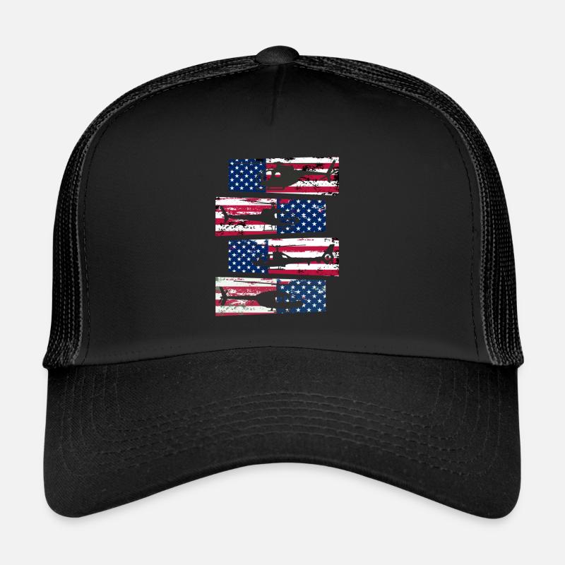 American Helicopter Pilot US Pride Trucker Cap