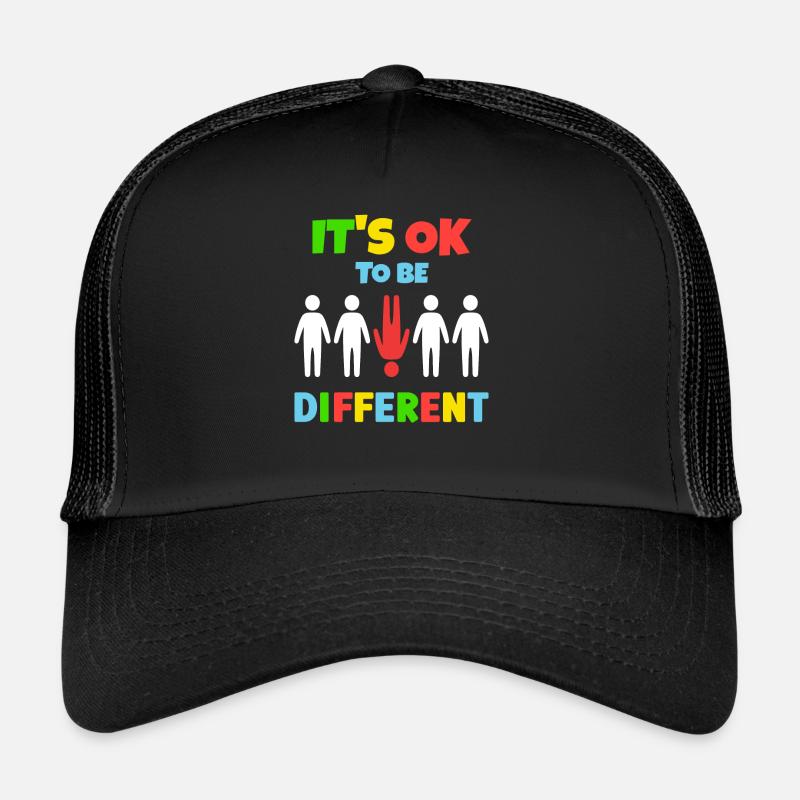 It's ok to be Different People - Trucker Cap - Schwarz/Schwarz