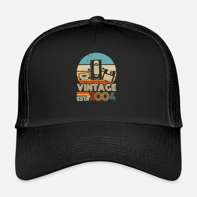 2004 Anniversaire Né En 2004 Rétro Millésime Casquette trucker 