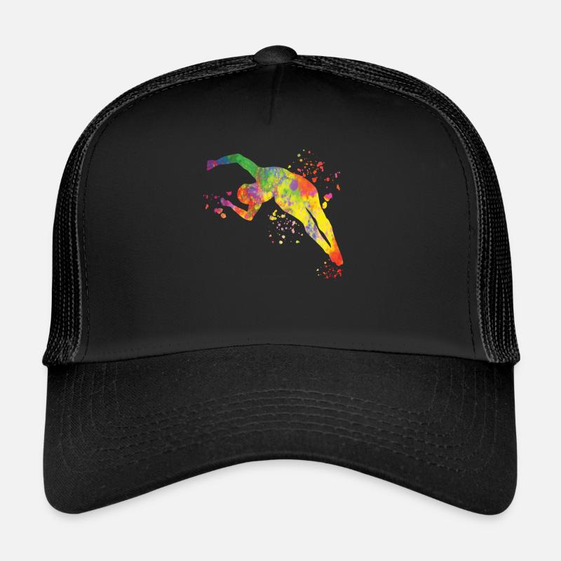 Turmspringen Synchronspringen Kunstspringen - Trucker Cap - Schwarz/Schwarz