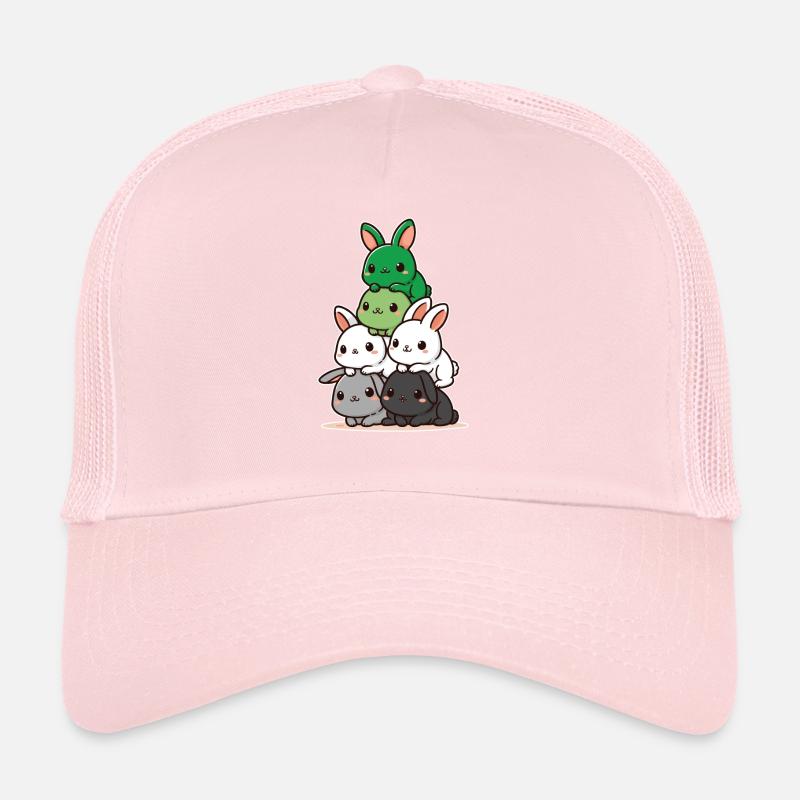 Lapins Aromantisme Drapeau Fierté Mois Mignon Lapin Casquette trucker 