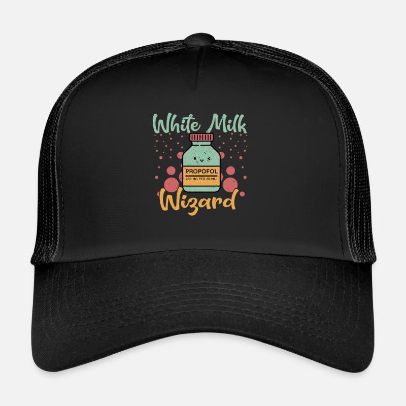 Lustiger Propofol Witz - Trucker Cap - Schwarz/Schwarz