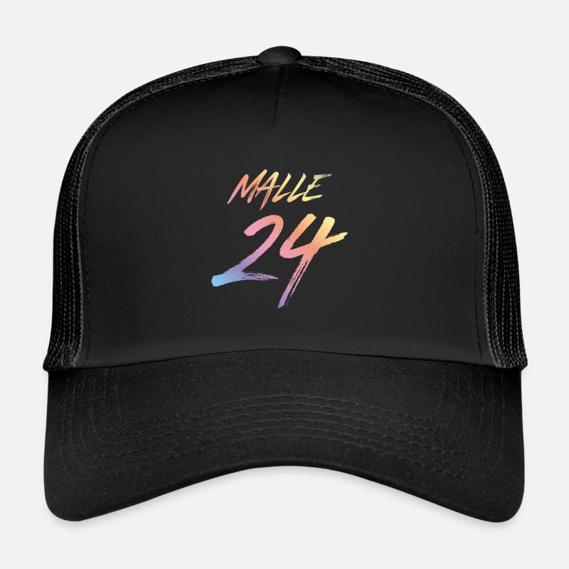 Malle 24 Mallorca 2024 Bunt - Trucker Cap - Schwarz/Schwarz