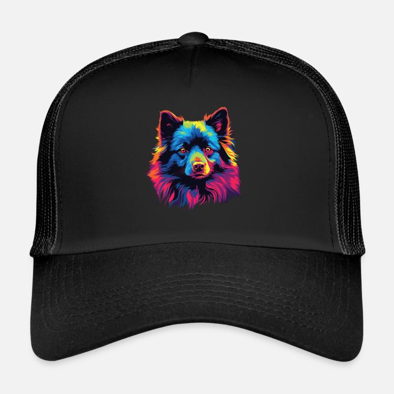 Wasserfarben Farbenfroher Schipperke Trucker Cap