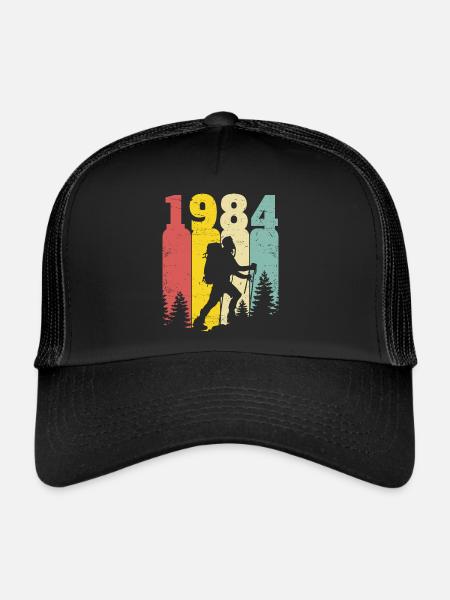 Retro Year 1984 Hiker 40 Years Anniversary - Trucker Cap - black/black - Front