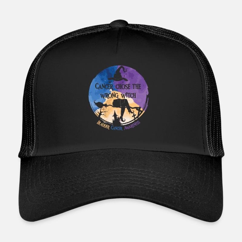 Cancer, Witch, Calendula, Bladder Cancer Trucker Cap