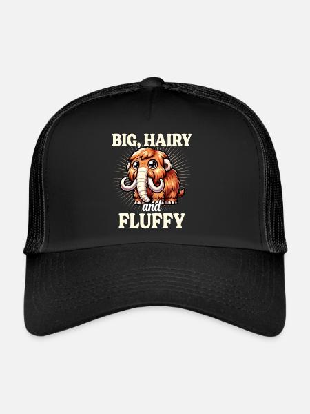 Humour Mammouth Laineux Adore Mammouth Homme - Casquette trucker  - noir/noir - Devant