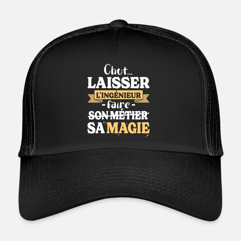 Engineer does his magic Humor genius Trucker Cap
