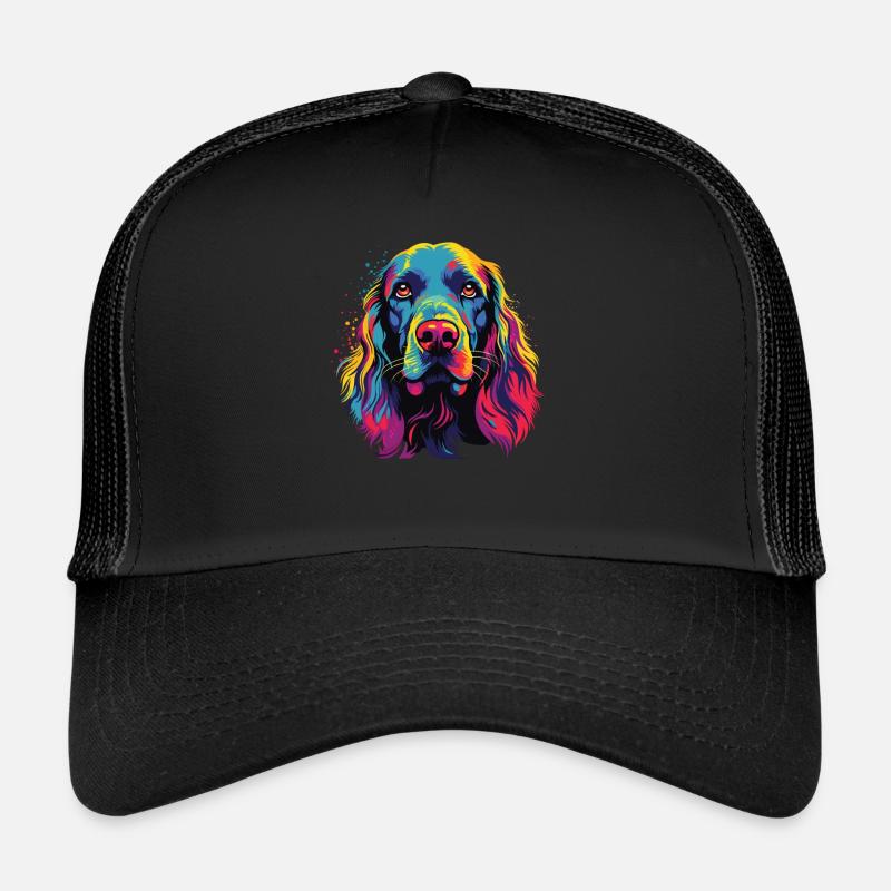 Aquarelle coloré Field Spaniel Casquette trucker 