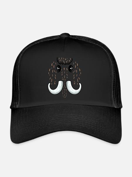 Humour Mammouth Laineux Costume Mammouth Homme - Casquette trucker  - noir/noir - Devant