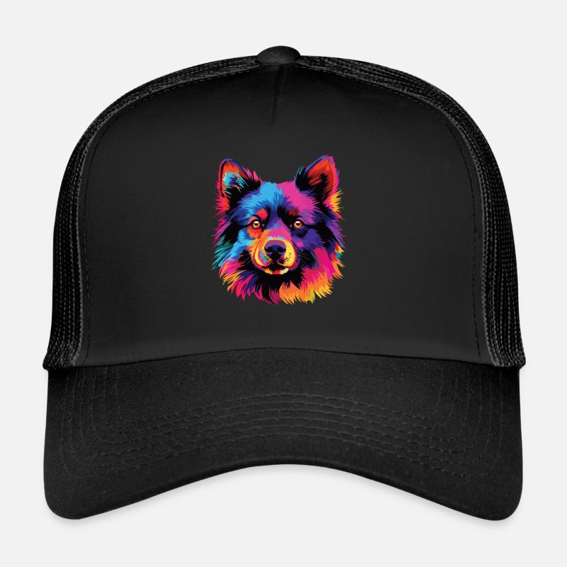 Aquarelle colorée Schipperke Casquette trucker 