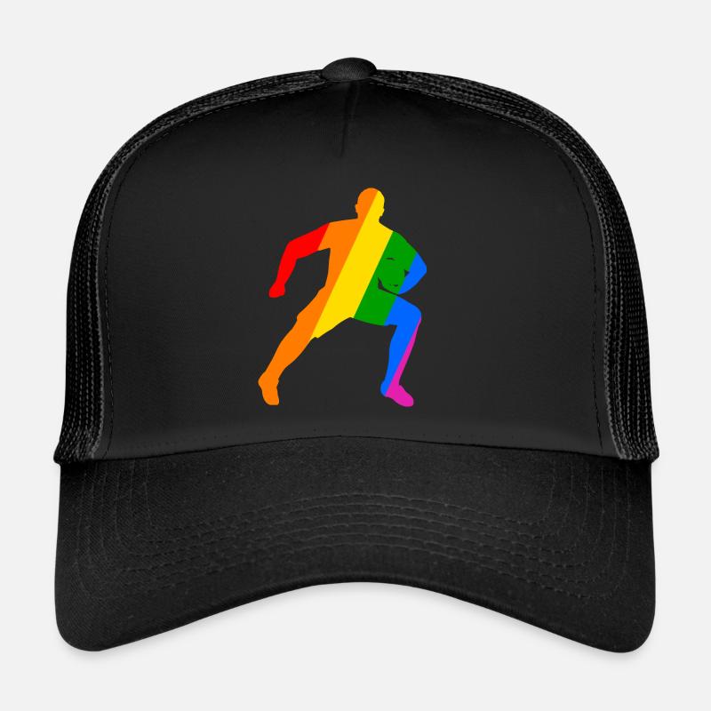 Rugby Power im Regenbogen Trucker Cap