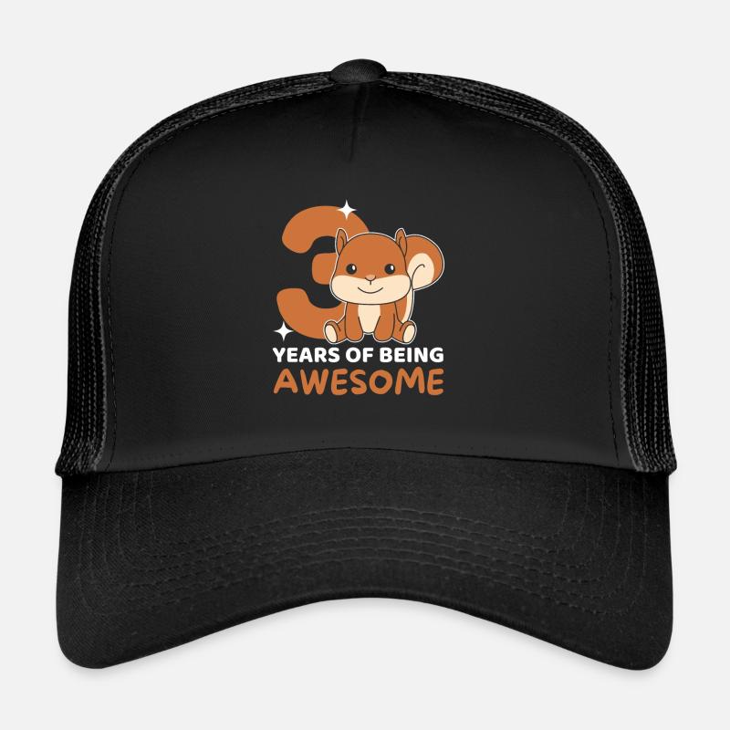 Écureuil pour les enfants de 3 ans de trois ans Casquette trucker 