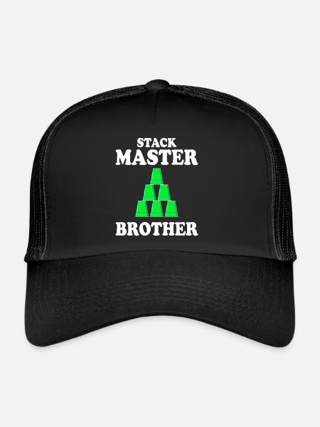Cups Stacker Sport Stacking Frère - Casquette trucker  - noir/noir - Devant