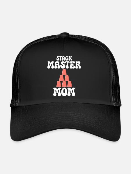 Cups Stacker Sport Stacking Maman - Casquette trucker  - noir/noir - Devant
