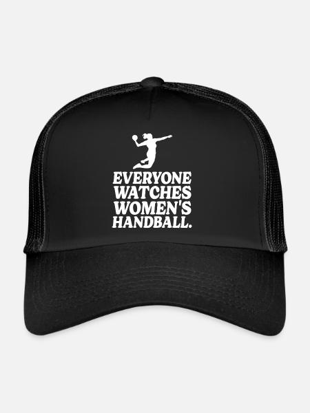 Rétro Sport Handball Féminin - Casquette trucker  - noir/noir - Devant