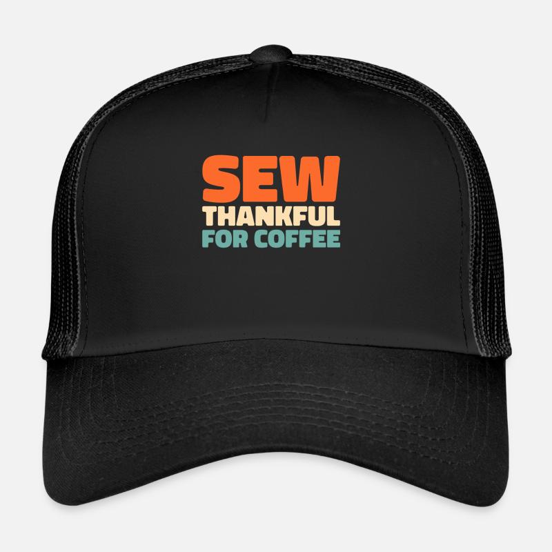 Sewing Sewing Machine Coffee Trucker Cap