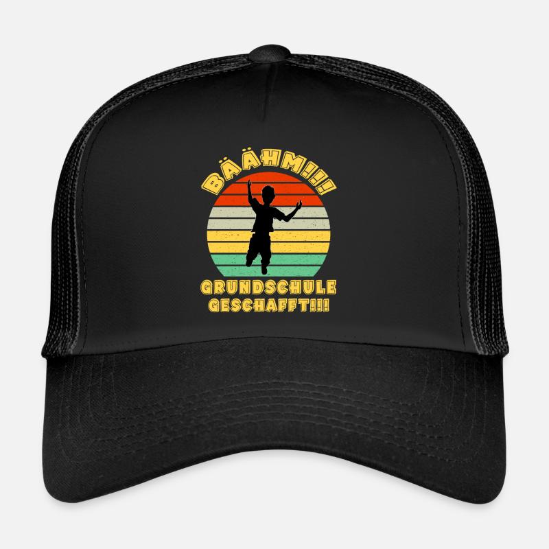 Bäähm Grundschule ist Geschafft Schulkinder Schule - Trucker Cap - Schwarz/Schwarz