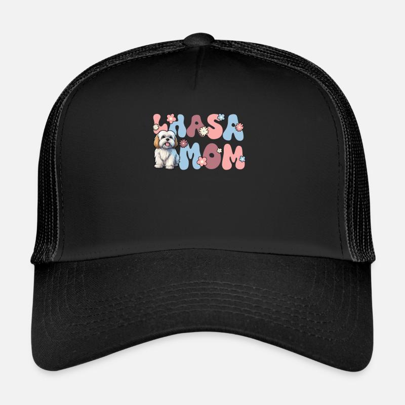 Lhassa Apso Groovy Lhassa Maman Casquette trucker 