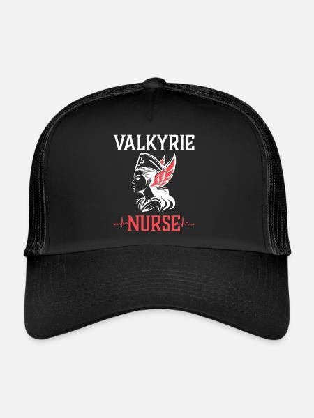 Femme Viking Infirmière Valkyrie - Casquette trucker  - noir/noir - Devant