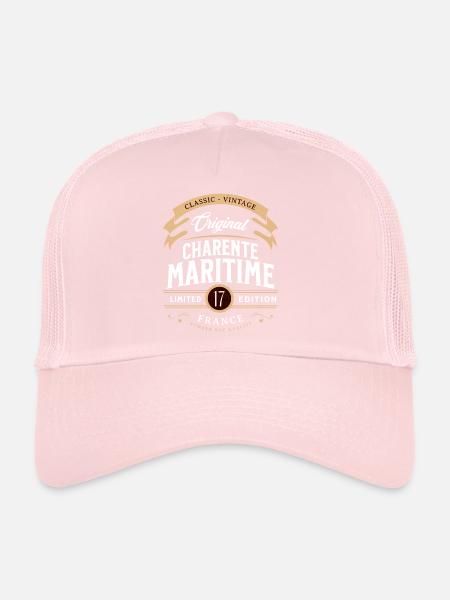 Charente-Maritime Département France - Casquette trucker  - rose pâle - Devant