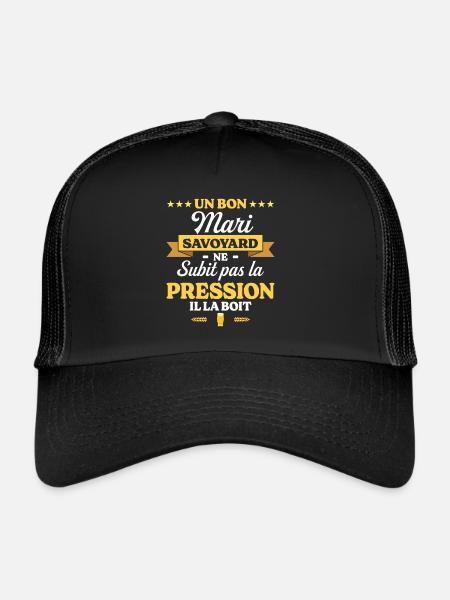 Mari Savoyard Compagnon Humour Mari - Casquette trucker  - noir/noir - Devant