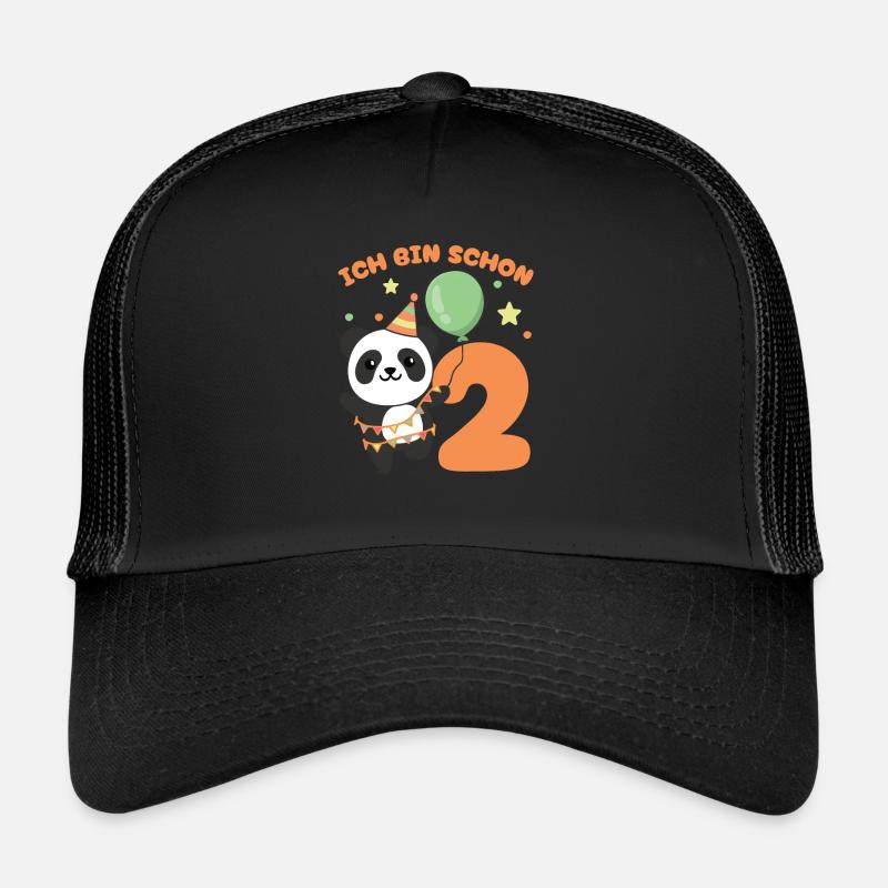Ich bin schon 2 Pandas Geburtstags Kinder Trucker Cap