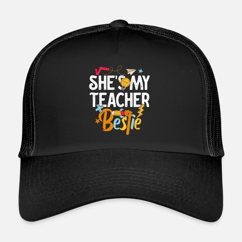 Lehrer Besties, weil sie verrückt werden - Trucker Cap - Schwarz/Schwarz