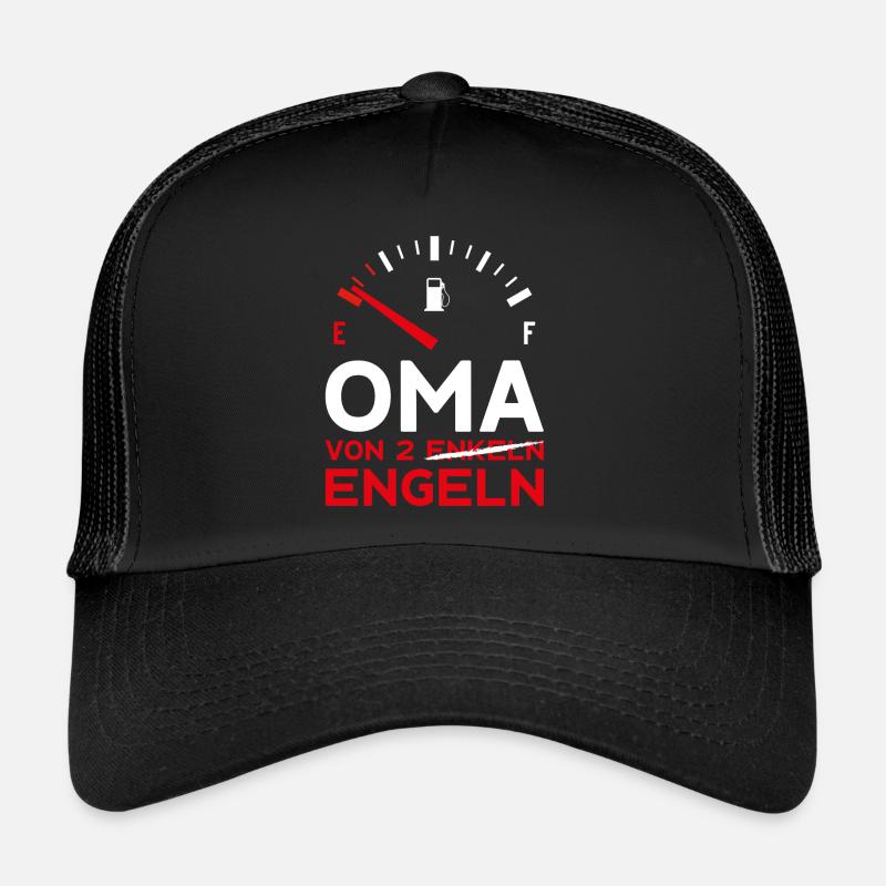 MUTTERTAG OMA VON 2 ENKELN ENGELN OMA - Trucker Cap - Schwarz/Schwarz