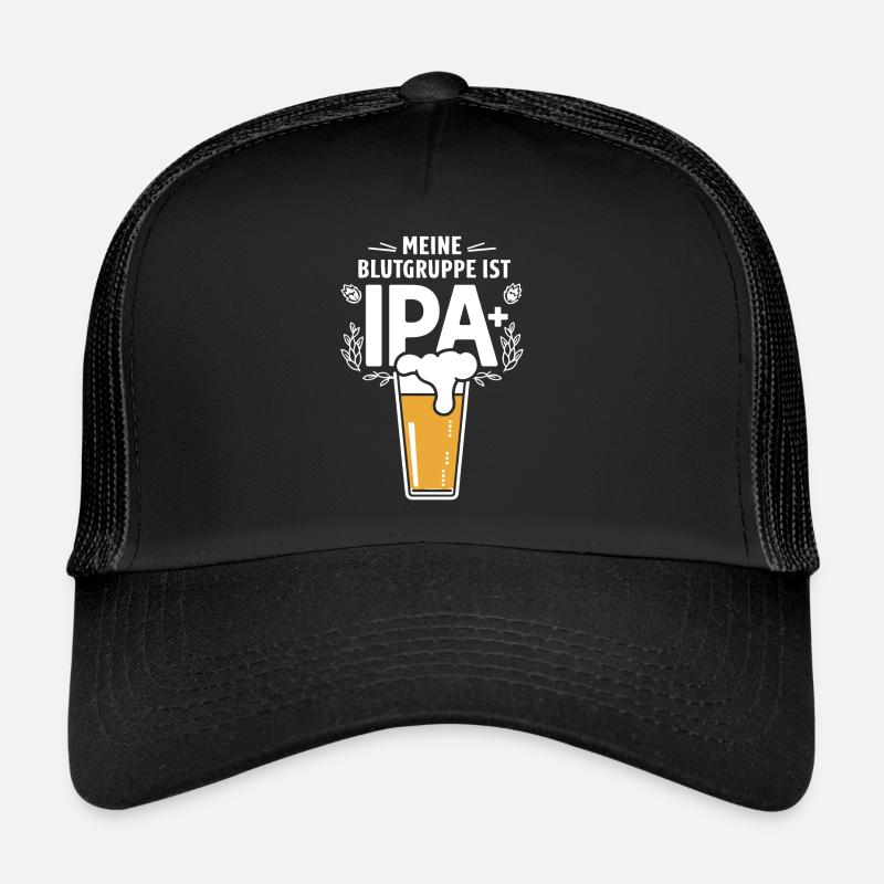 Drôle de bière IPA disant que mon groupe sanguin est IPA+ Casquette trucker 