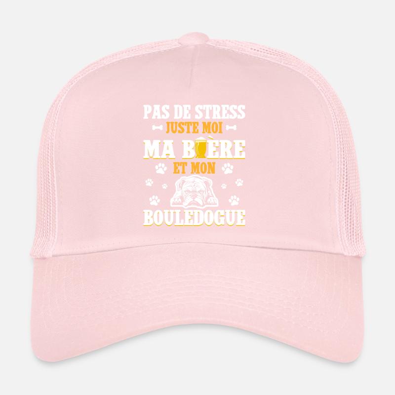 Bière Papa Chien Bouledogue Casquette trucker 